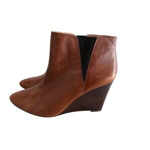 Louise Et Cie Brown Leather Wedge Ankle Boots Size 11
